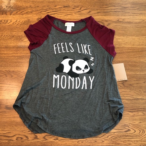 Women’s raglan shirt panda gray new - Picture 1 of 2